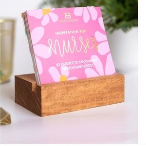 NWT 52 Quotes to Encourage Healthcare Nurses Pink in Wood Display